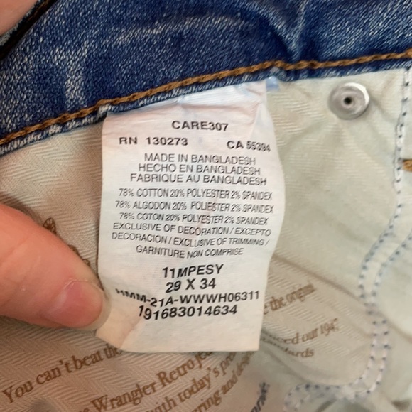 Wrangler Retro High Rise Trouser Bootcut Flare 5 Pocket Jeans 29x34 - Picture 15 of 16